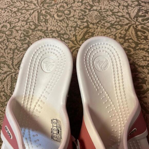 NEW Crocs 3 Inch Healed Sandals Womens Size 11 Mauve White - Picture 3 of 9